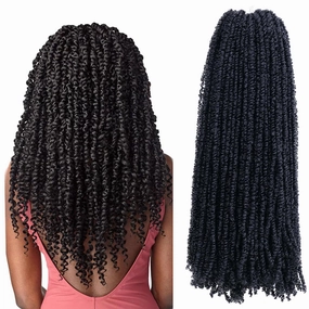 Aipin Pre-Twisted Passion Twist Hair mini Yanky Passion Twist Crochet Hair(18 nch 8Pack 1#)