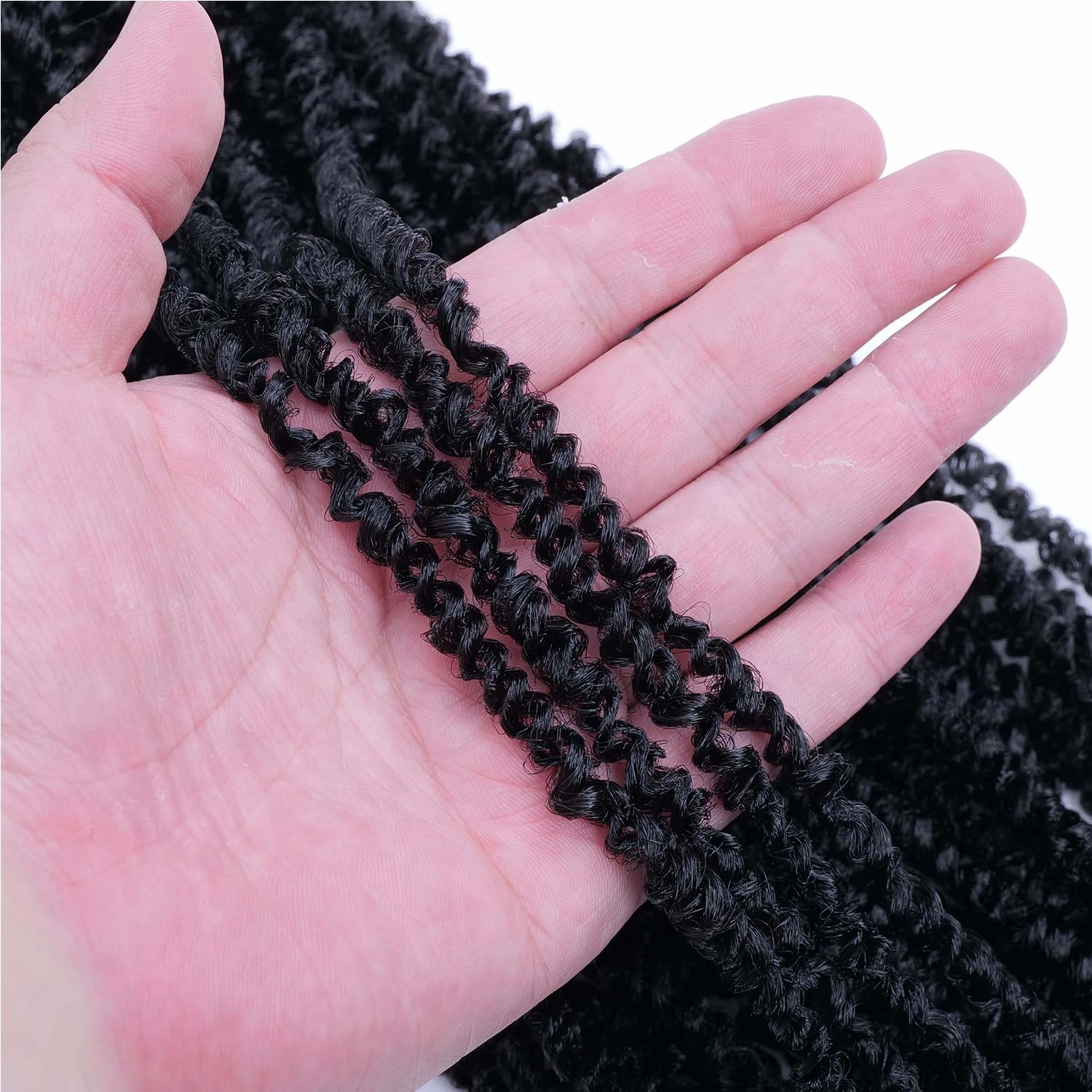 Aipin Pre-Twisted Passion Twist Hair mini Yanky Passion Twist Crochet Hair(18 nch 8Pack 1#)
