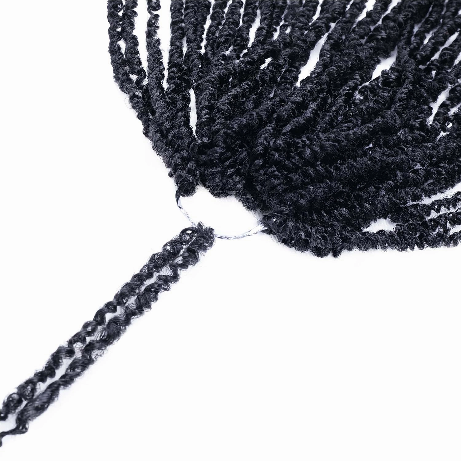 Aipin Pre-Twisted Passion Twist Hair mini Yanky Passion Twist Crochet Hair(18 nch 8Pack 1#)