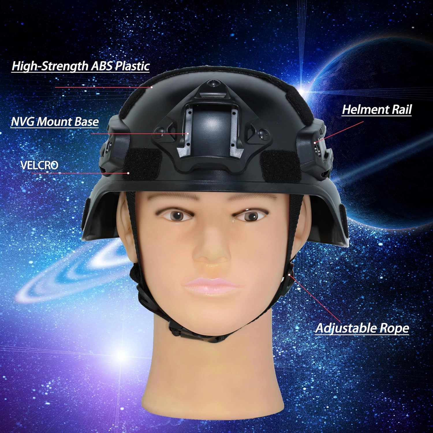 Airsoft Helmet and Mask, Tactical Full Face Skull Mask, Military Paintball Helmet with NVG Mount,and Side Rail - Complete Airsoft Gear