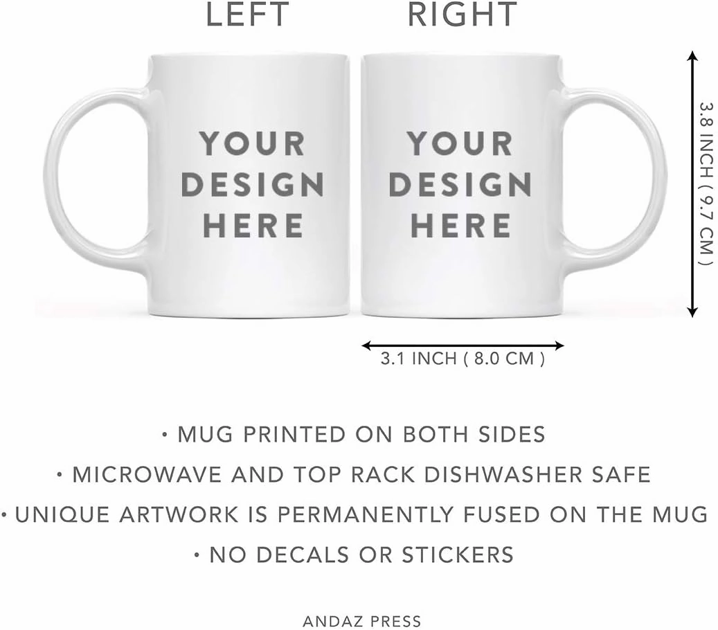 Andaz Press Personalized 11oz. Christmas Hot Chocolate Coffee Mug Gift, Brown Bear, 1-Pack, Custom Name Birthday Present Ideas for Him Her, Includes Gift Box