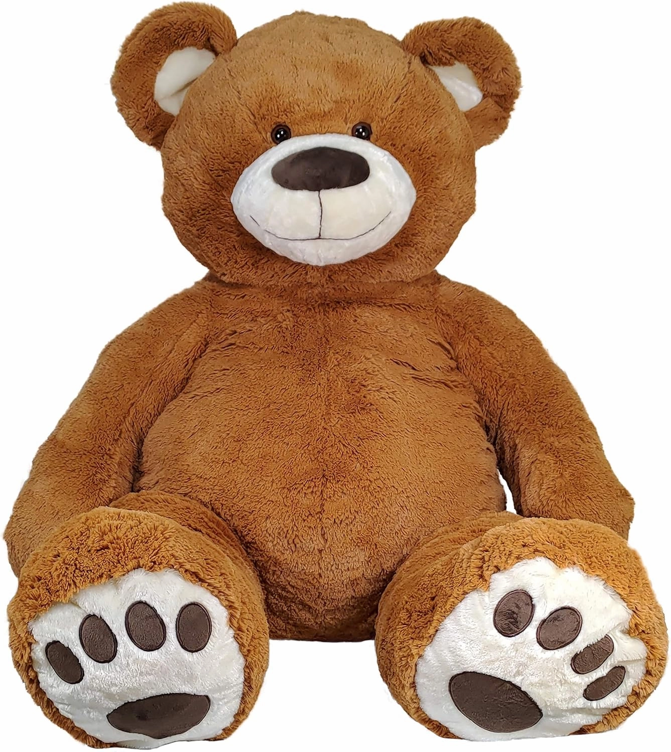 Anico 59" Tall (5 Foot) Giant Plush Bear, Stuffed Animal, Medium Brown Teddy Bear with Smiling Face. Premium Stuffed Toy Teddy Bear, Perfect for Girlfriend, Kids, Valentine's Day, Christmas!