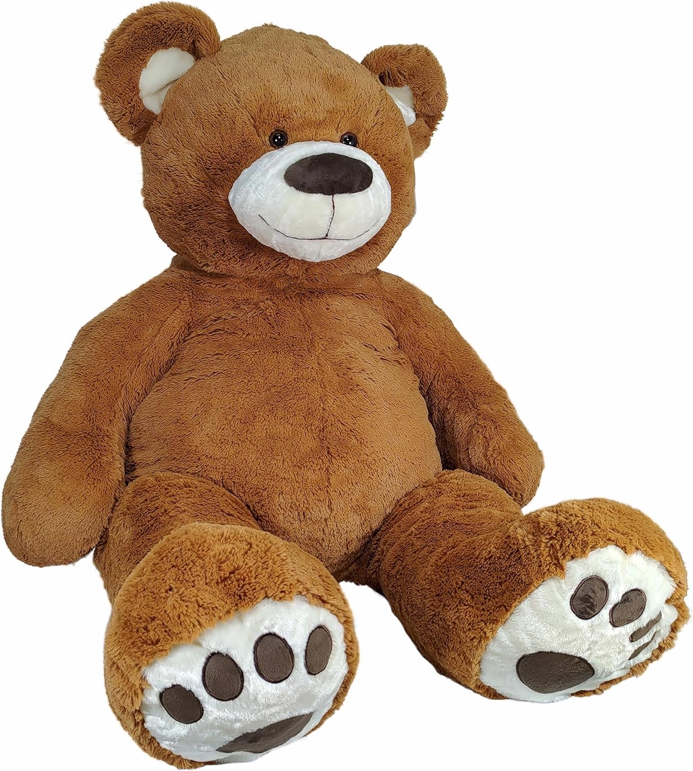 Anico 59" Tall (5 Foot) Giant Plush Bear, Stuffed Animal, Medium Brown Teddy Bear with Smiling Face. Premium Stuffed Toy Teddy Bear, Perfect for Girlfriend, Kids, Valentine's Day, Christmas!
