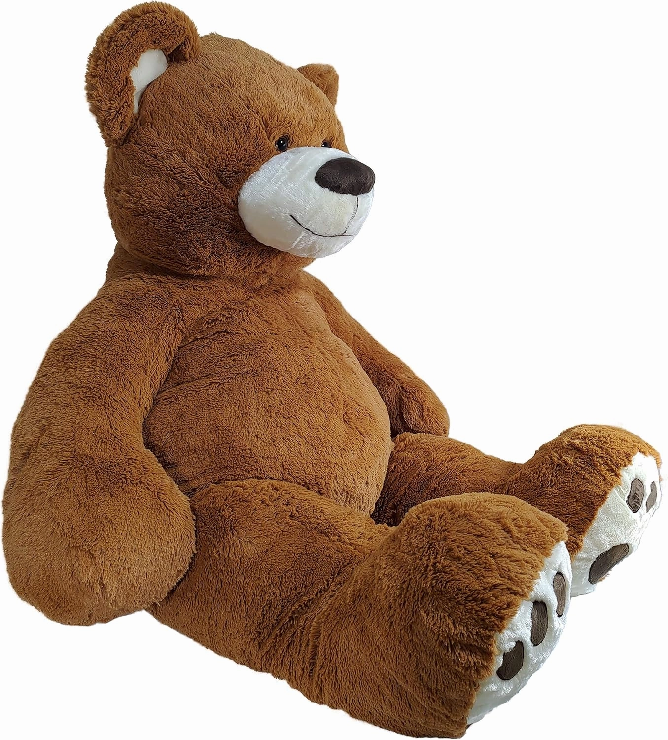 Anico 59" Tall (5 Foot) Giant Plush Bear, Stuffed Animal, Medium Brown Teddy Bear with Smiling Face. Premium Stuffed Toy Teddy Bear, Perfect for Girlfriend, Kids, Valentine's Day, Christmas!