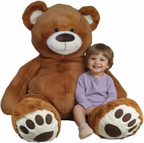 Anico 59" Tall (5 Foot) Giant Plush Bear, Stuffed Animal, Medium Brown Teddy Bear with Smiling Face. Premium Stuffed Toy Teddy Bear, Perfect for Girlfriend, Kids, Valentine's Day, Christmas!
