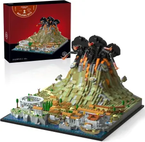 Architecture The Ancient City of Pompeii Building kit; Mount Vesuvius Collectible Display Set 2539 Pcs for Adults and Teen; Compatible with Lego, (2539 Pieces)