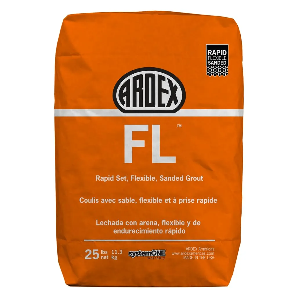 ARDEX FL Rapid Set Flexible High-Performance Sanded Grout, 25 lbs Bag, Fast-Drying, Stain-Resistant, Polymer-Modified, for Interior and Exterior Use, Antique Ivory - 04