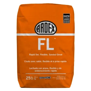 ARDEX FL Rapid Set Flexible High-Performance Sanded Grout, 25 lbs Bag, Fast-Drying, Stain-Resistant, Polymer-Modified, for Interior and Exterior Use, Antique Ivory - 04
