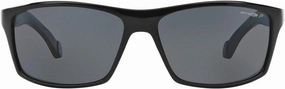 Arnette AN4207 Boiler Rectangular Sunglasses, Black/Grey Polarized, 61 mm