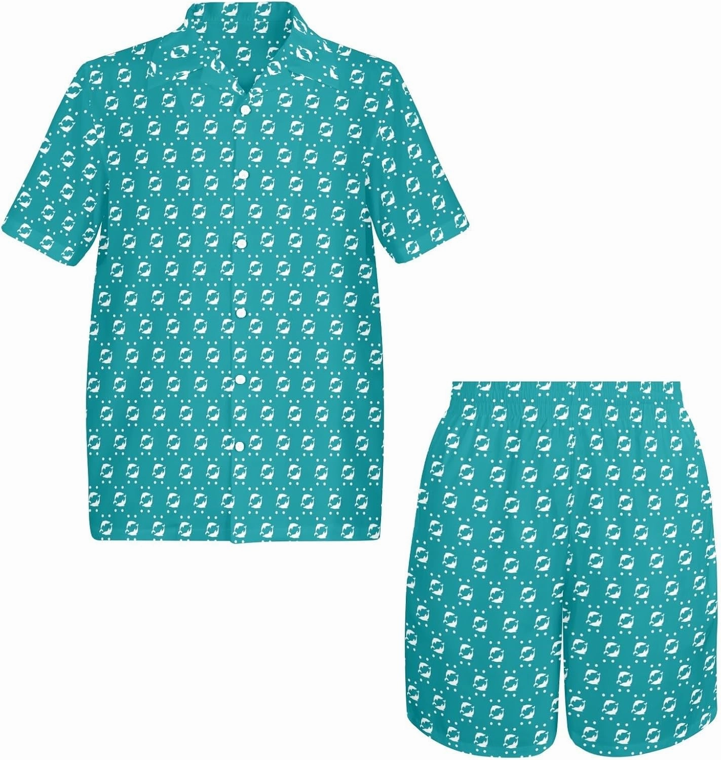 Artsadd 80s 90s Outfit for Men Hawaiian Shirt and Shorts Set Beach Party Outfits