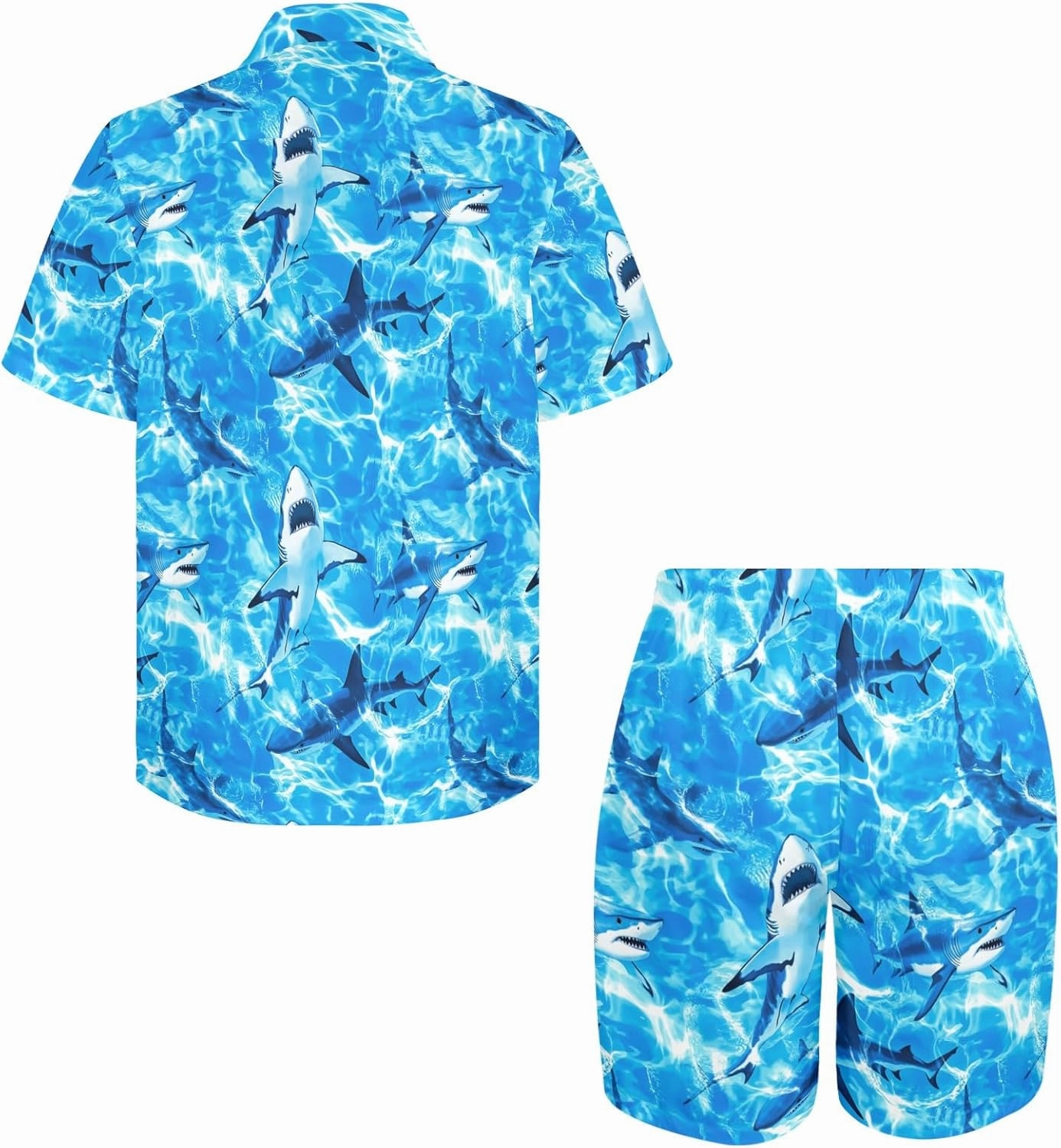 Artsadd 80s 90s Outfit for Men Hawaiian Shirt and Shorts Set Beach Party Outfits