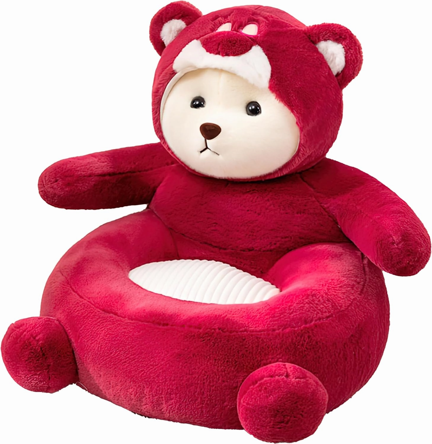 as Comfortable as Bean Bag Chairs for Kids Toddler Couch，as Comfortable as a Rocking Chair Kids Chairs for Toddler(Red Bear)