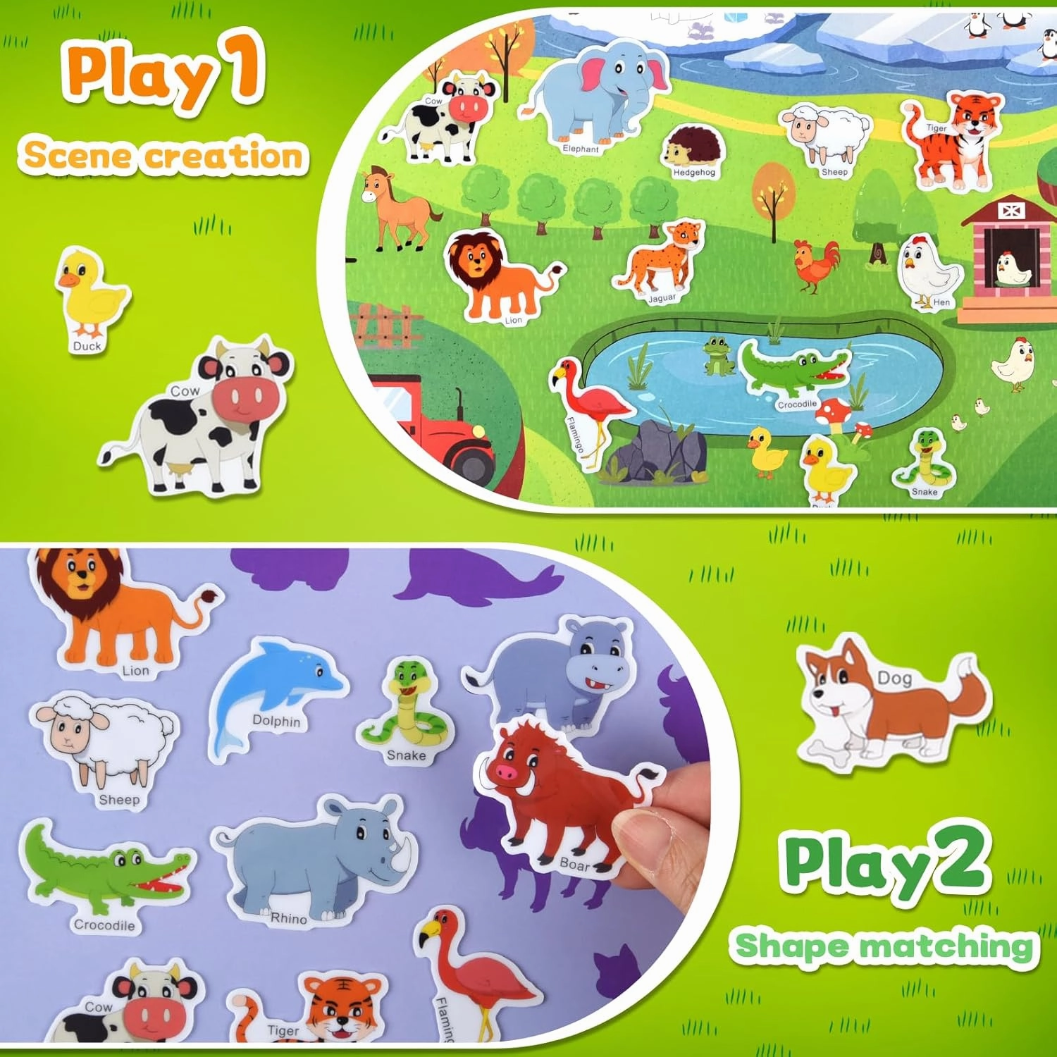 ASTARON 5 Pack Reusable 3D Puffy Sticker Books for Kids 3-6, Jelly Sticker Game Educational Sensory Learning Toy, Travel Toys and Busy Book(Vehicle Dino Animal Ocean Space)