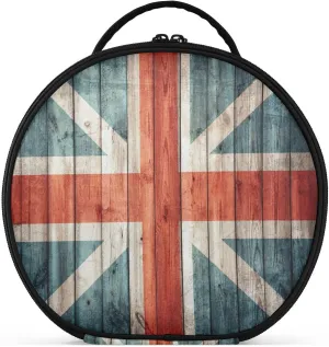 Augenstern Travel Makeup Bag Cosmetic Bag England-flag-old-wooden Girl Portable Organizer Makeup Train Case Women Toiletry Bag