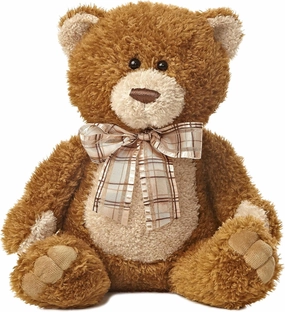 Aurora® Snuggly Bear Brown Sugar™ Stuffed Animal - Comforting Companion - Imaginative Play - 12 Inches