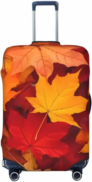 Autumn Leaves Fall Travel Luggage Suitcase Cover, Washable Suitcase Covers Elastic, M - Fits 22-24 inch luggage