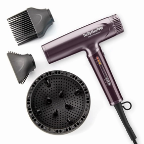 BaBylissPRO Nano Titanium Professional Nano Light Ionic Dual-Voltage Lightweight Hair Dryer, Portable Travel Professional Styling Tool with Diffuser, Blow Dryer Set for All Hair Types