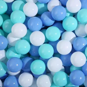 Ball Pit Balls 1000 Balls, Ball Pit Balls for Kids, BPA&Phthalate Free Non-Toxic Crush Proof Play Balls Soft Plastic Balls 2.2 inch, Birthday Toddler Balls Toy (1000 pcs), White&Blue&Green
