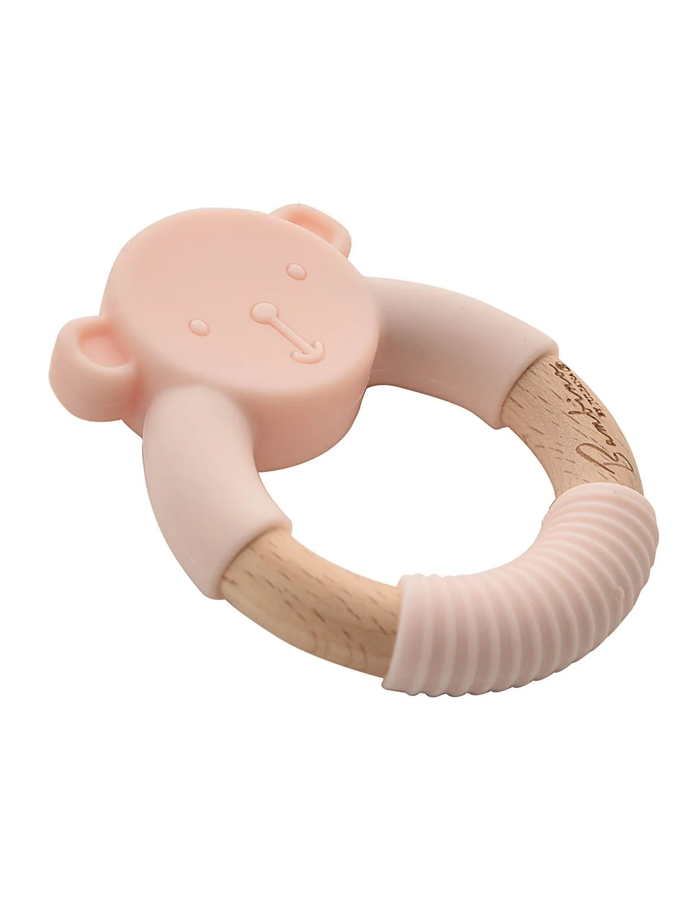 Bambino Silicon and Wood Bear Teether - 3 Colours
