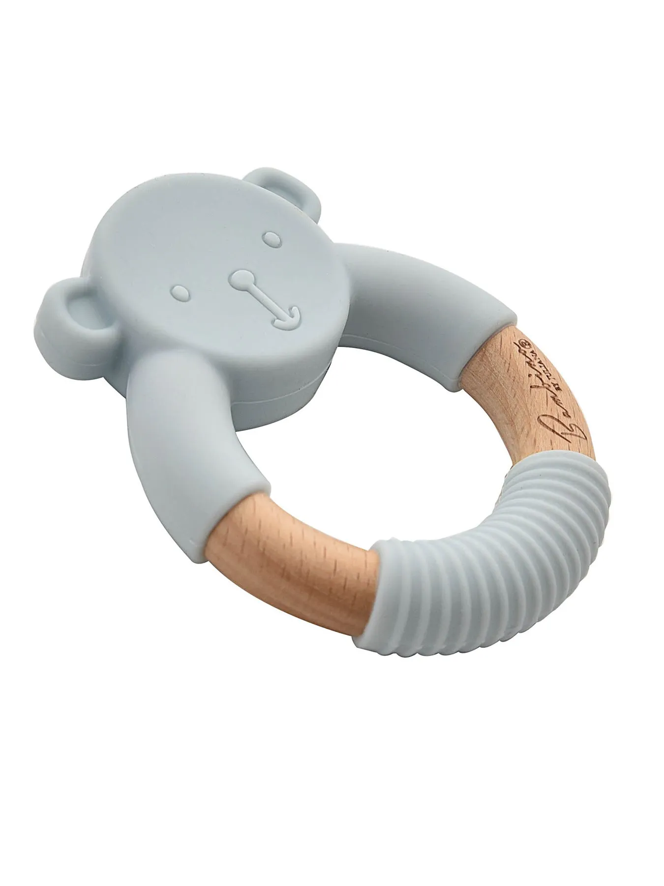 Bambino Silicon and Wood Bear Teether - 3 Colours