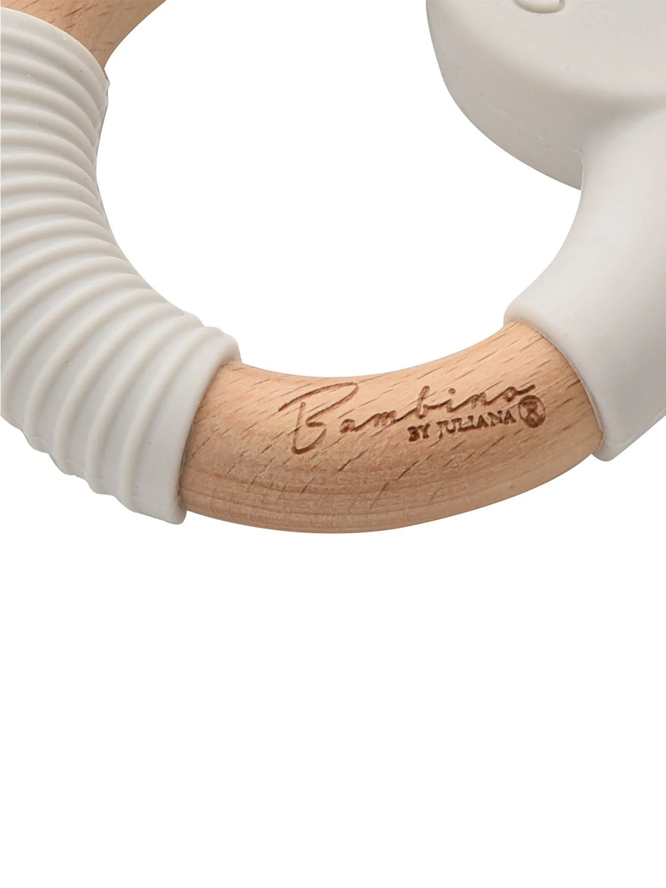 Bambino Silicon and Wood Bear Teether - 3 Colours