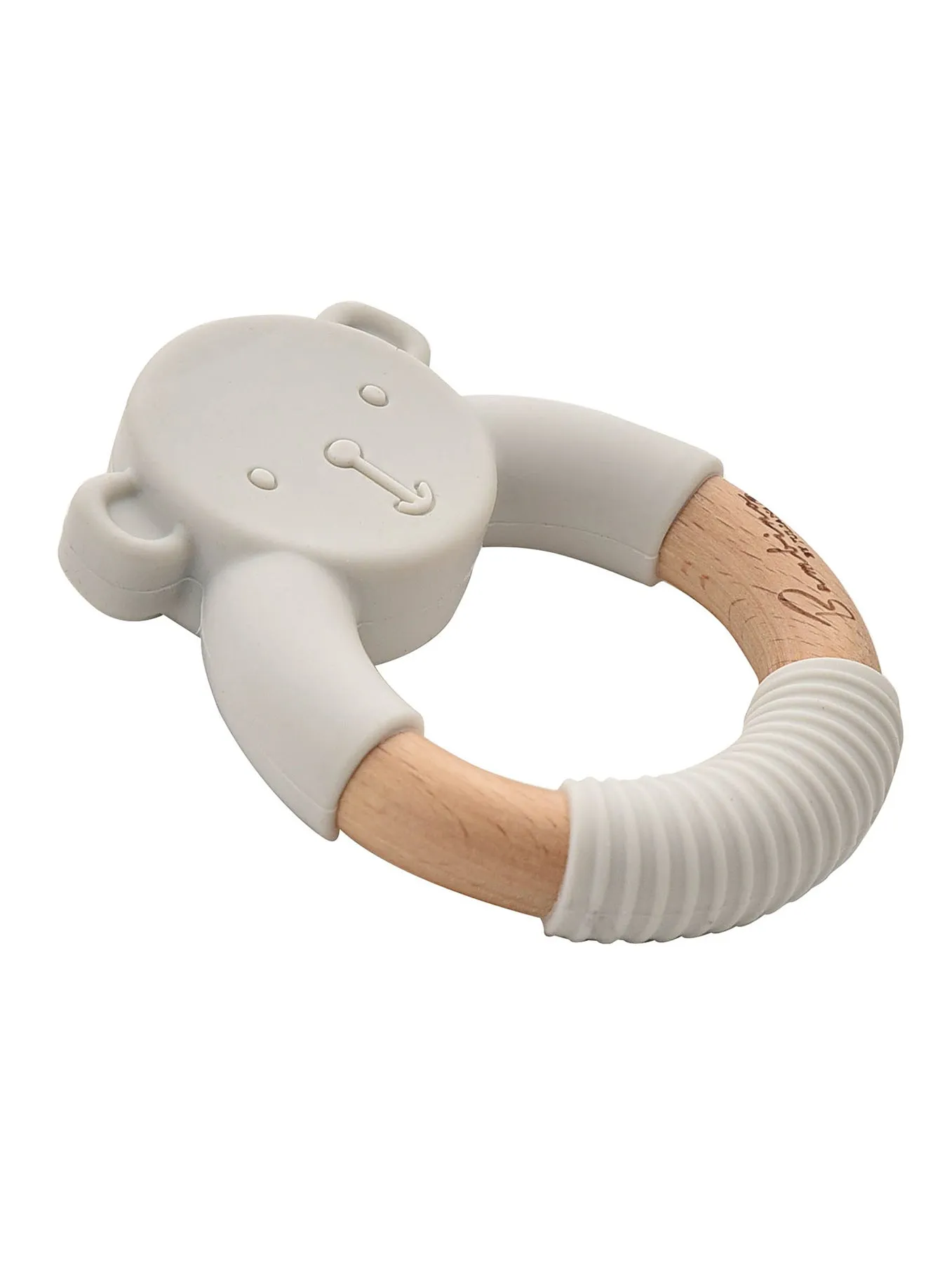 Bambino Silicon and Wood Bear Teether - 3 Colours