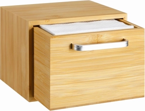 Bamboo Box Towels XL, 50 Disposable Face Towels, Disposable Makeup Remover Dry Wipes for Skin Club Cleaning Skin Care Facial Wash Bathroom (Wood Color,Drawer)
