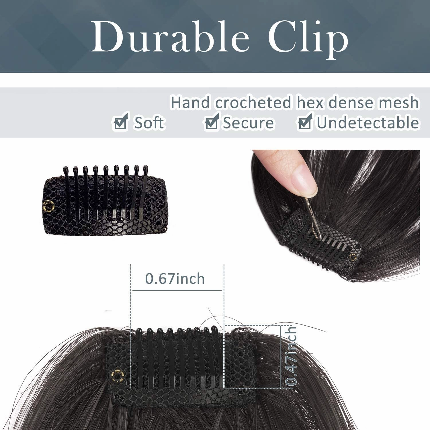 BARSDAR Real Human Hair Clip in Bangs - Human Hair Clip in Bangs for Women - Golden Blonde Thick Bangs Extensions Fringe with Temples Dyeable Real Hair Bangs Hairpieces - Dark Golden Blonde
