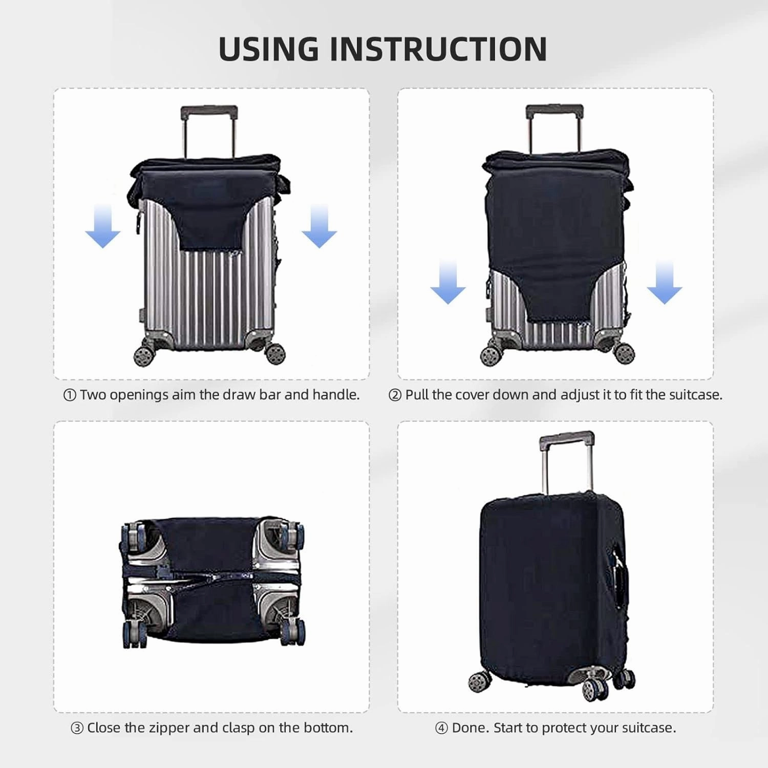 Beach Sunset Travel Luggage Suitcase COVER, Washable Suitcase COVERS Elastic, S - Fits 18-21 inch luggage (No Suitcase)