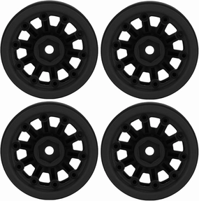 Beadlock Wheel Rim, 1.9 Inch Reusable RC Wheel Rim for 1/10 RC Car (Black)