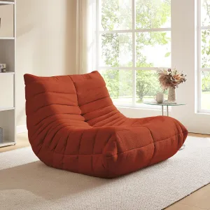 Bean Bag Chair - Floor Sofa Teddy Fabric Togo Chair Lazy Sofa Couch Corner Lounge for Living Room Apartment Bedroom Balcony, Large Bean Bag Fireside Chair for Adults, Brown