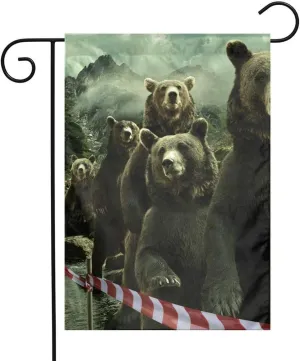 Bear Mountain Sightseeing Area Festival Painting Art Garden Flag 12"x 18" for Patio Lawn Outdoor Home Decoration