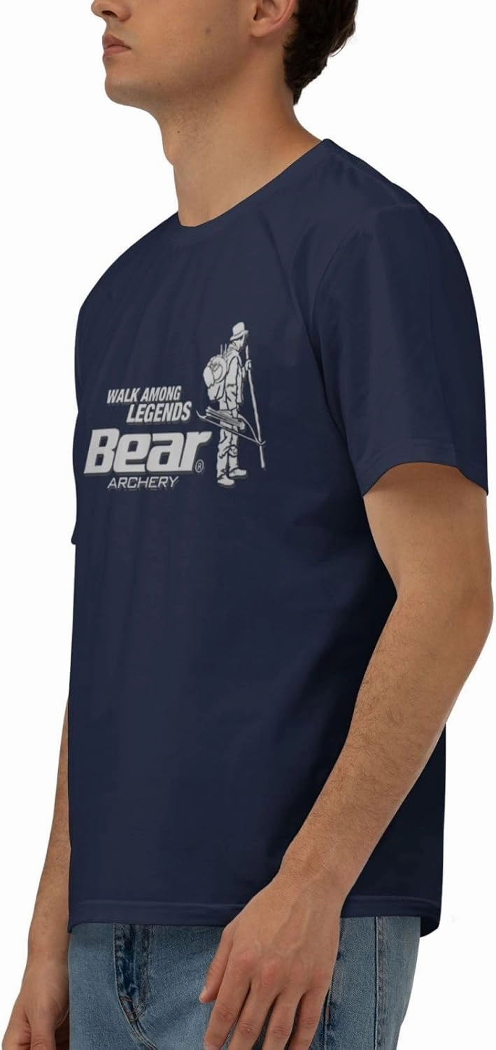 Bear Archery T-Shirt Men's Classic Basic Homecoming Basic Spring Short Sleeve Tops-