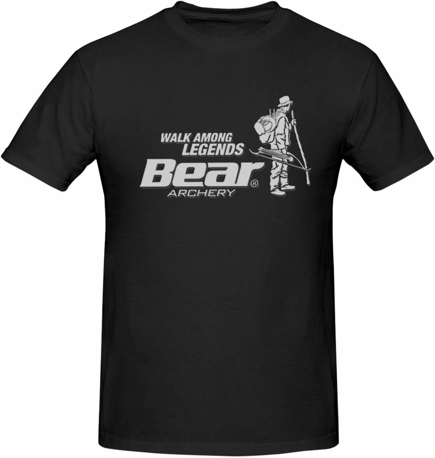 Bear Archery T-Shirt Men's Classic Basic Homecoming Basic Spring Short Sleeve Tops-