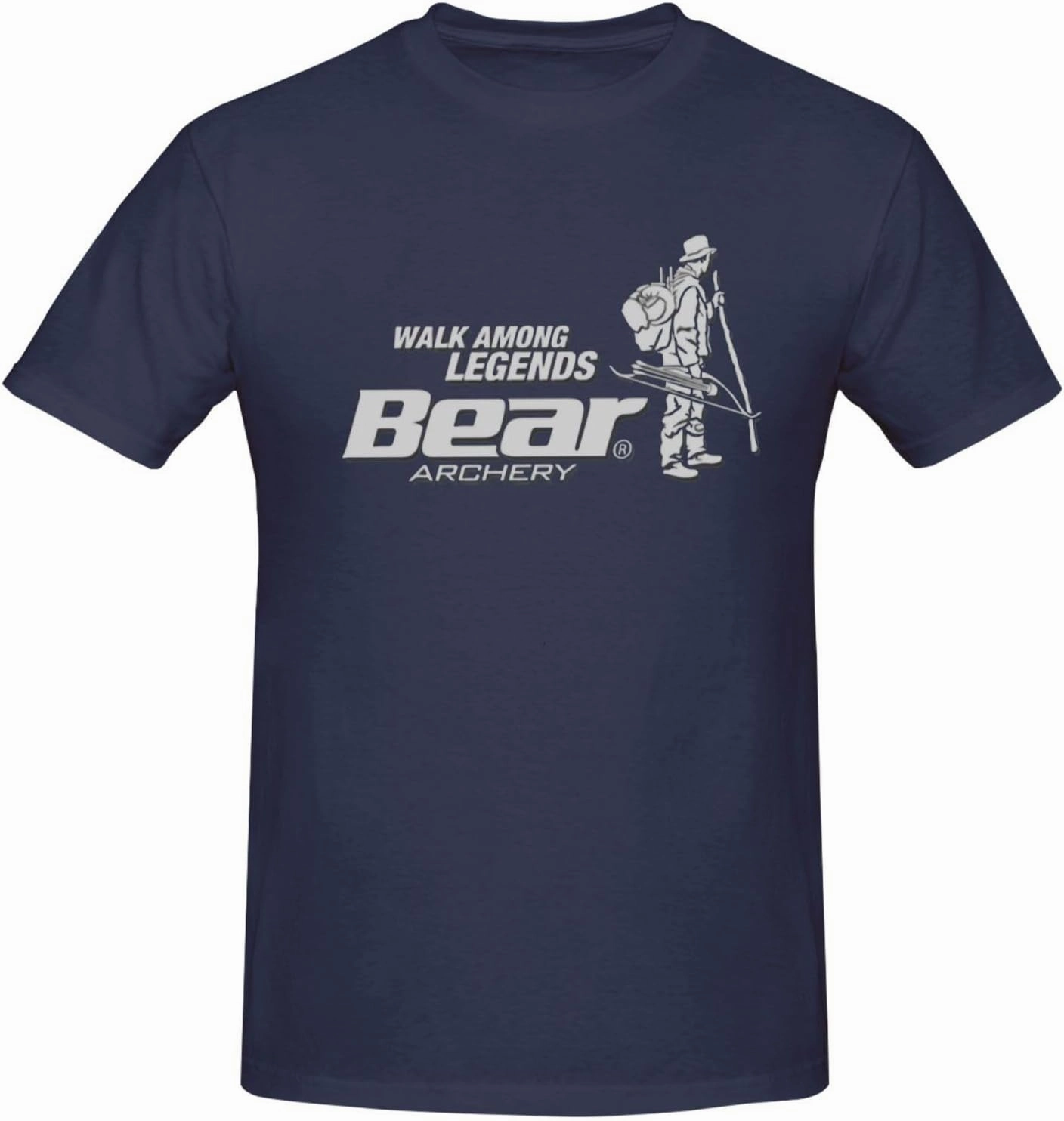 Bear Archery T-Shirt Men's Classic Basic Homecoming Basic Spring Short Sleeve Tops-