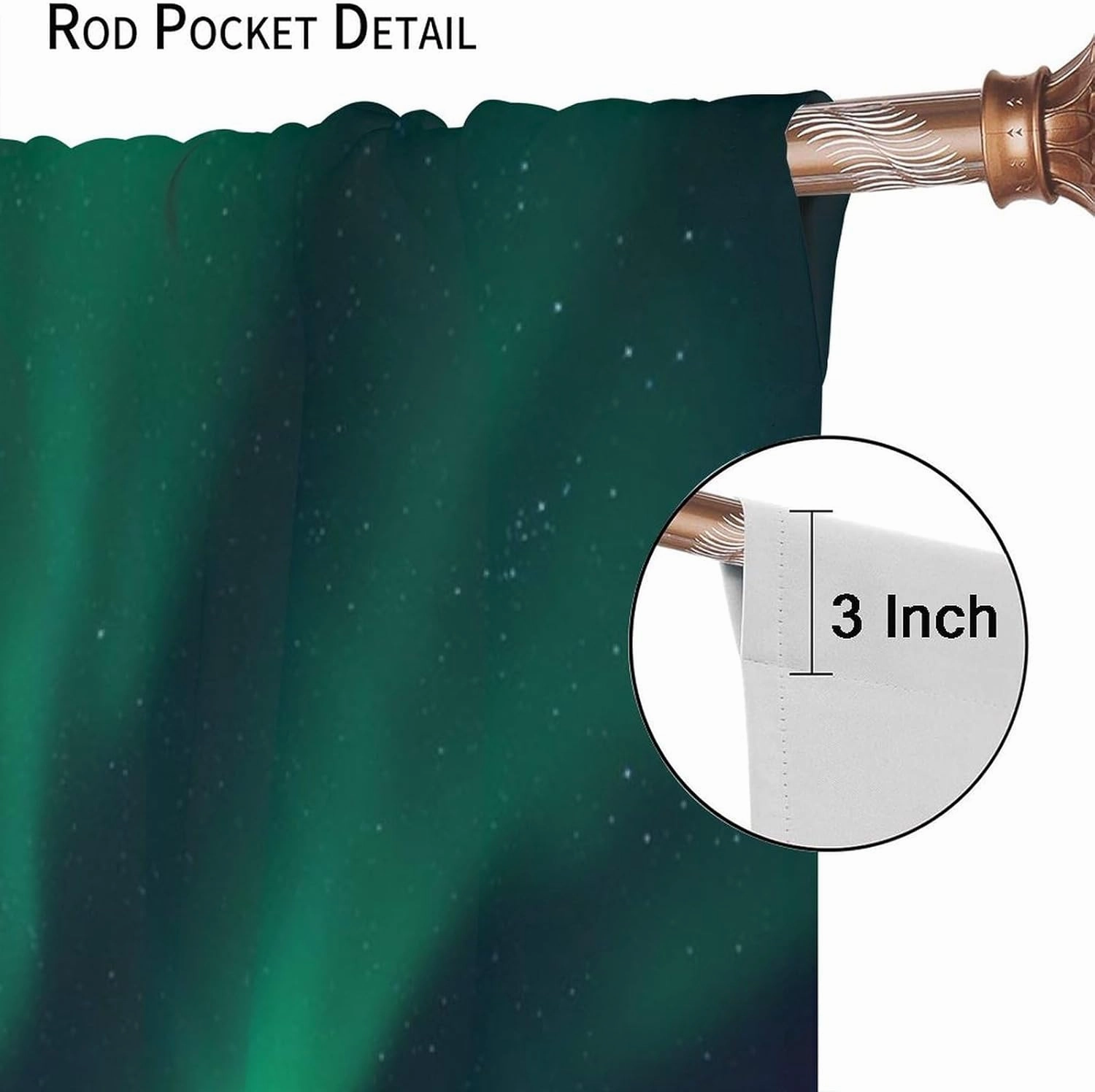 Beautiful Colorful Aurora Curtains,Rustic Nature Scenery Snowy Mountain Forest Cute Polar Bear Penguin Window Treatments Thermal Insulated Rod Pocket Blackout Curtains 2 Panels 63" L x 21" W