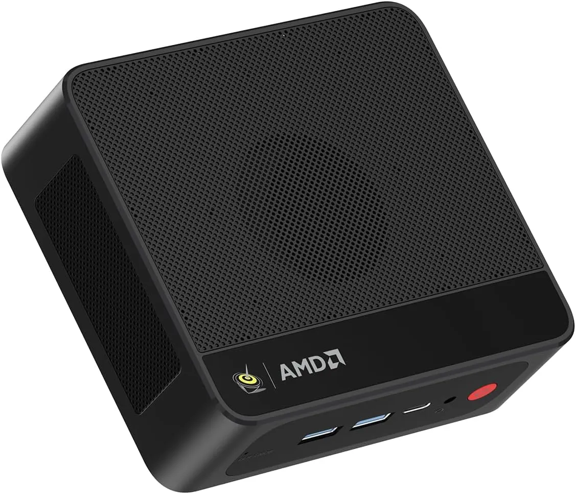 Beelink Mini PC SER5 MAX with AMD Ryzen 7 6800U, 32GB LPDDR5 1TB NVMe M.2 SSD, DP/HDMI/Type-c Triple Display Output,WiFi6,1000M LAN, BT5.2, W-11 Mini Computer