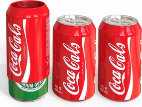 BeerSkin Skywin Silicone Can Sleeve, 3 Pack 12 oz (355 ml) Silicone Can Cover, Soda Can Sleeve, Hides Can by Disguising it as a Can of Soda (Red)