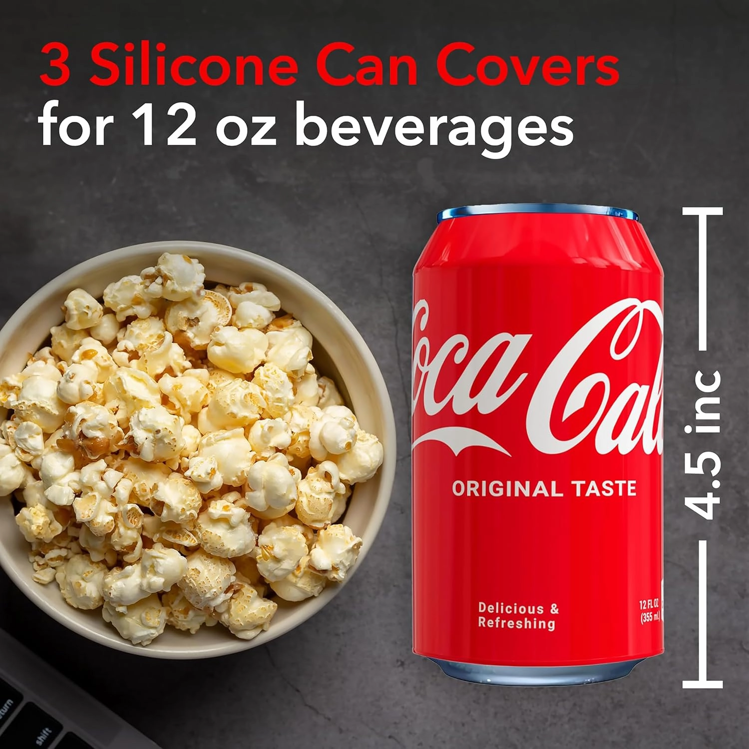 BeerSkin Skywin Silicone Cover Red-3 Pack 12oz (355ml), Sleeve for Soda, Hides and Disguises as a Can of Soda (Horizontal)
