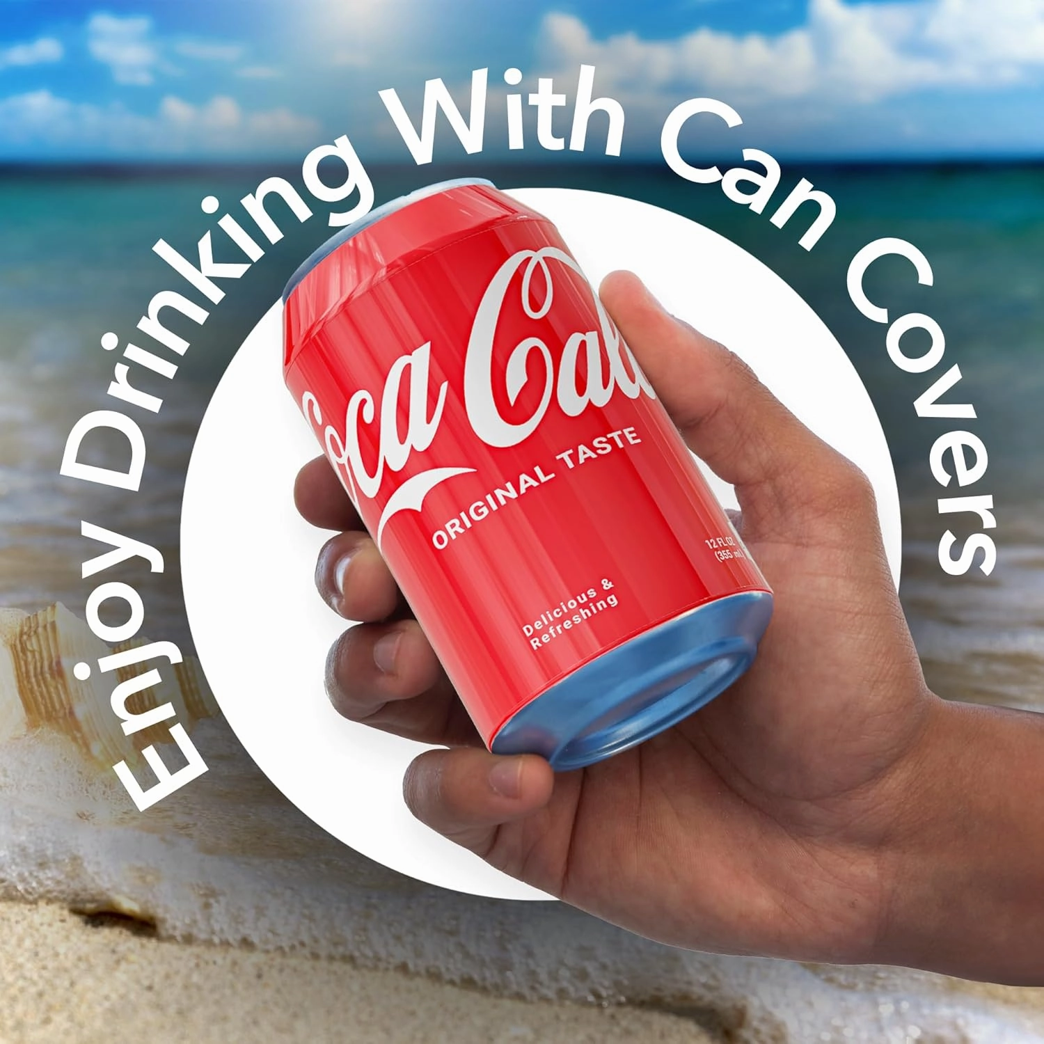 BeerSkin Skywin Silicone Cover Red-3 Pack 12oz (355ml), Sleeve for Soda, Hides and Disguises as a Can of Soda (Horizontal)
