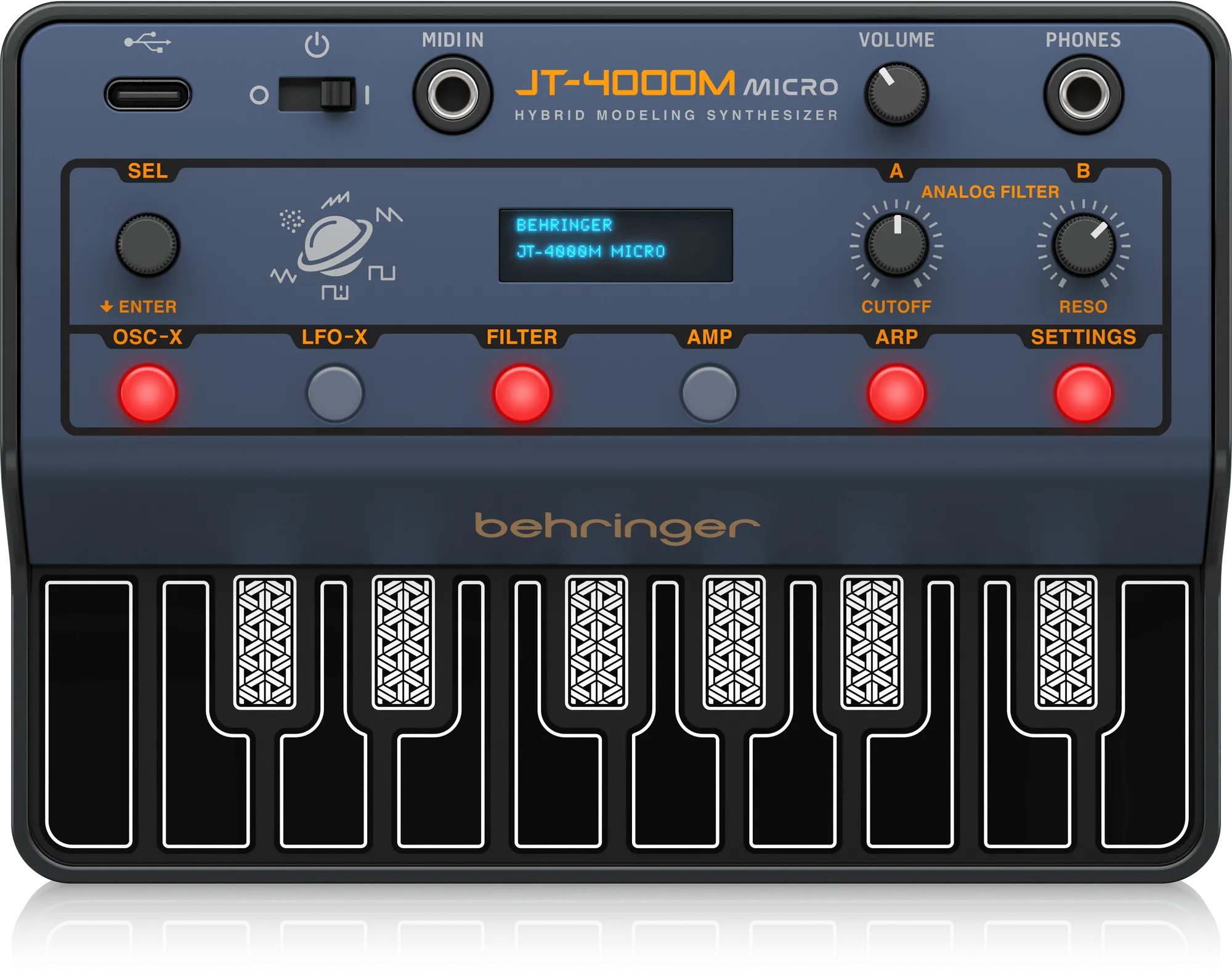 Behringer JT-4000M Micro Hybrid Modeling Synthesizer with MIDI