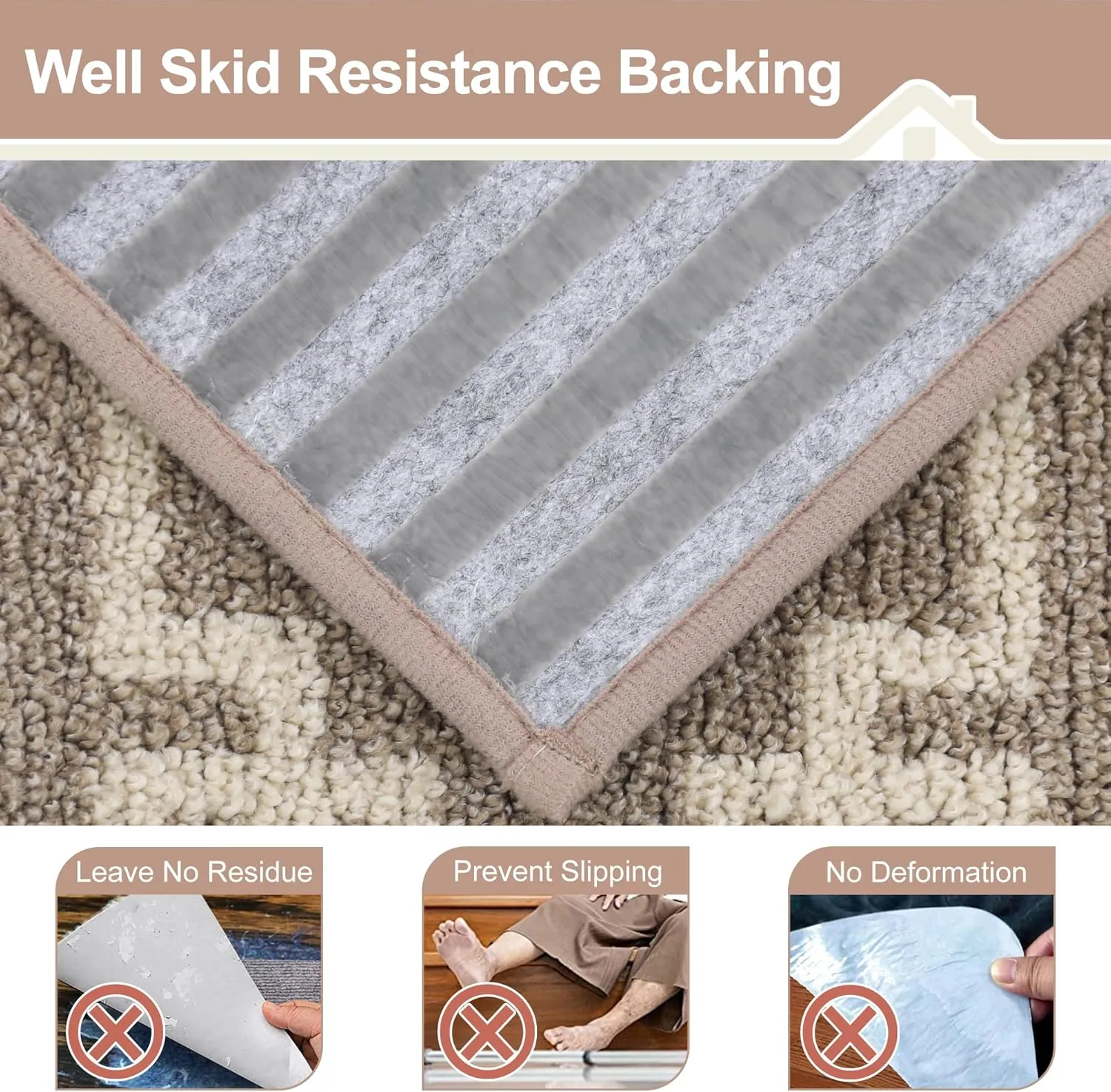 BEQHAUSE Stair Treads for Wooden Steps Non Slip Washable Carpet Stair Treads with Reusable Residue Free Backing Soft Polyester Stair Rugs Indoor for Kids Elders and Dogs 9”x28”,4pcs,Taupe