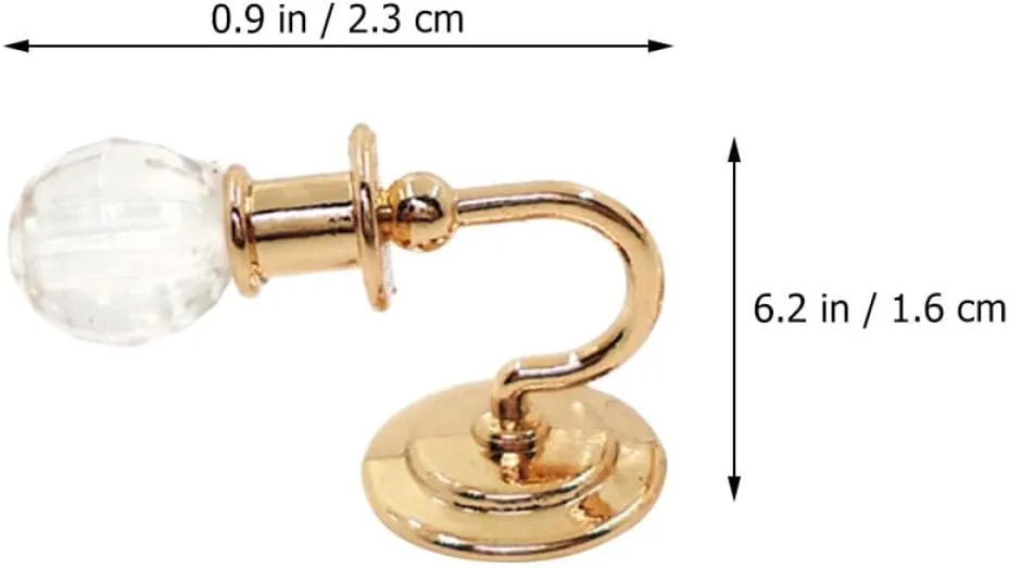 BESPORTBLE 1 Pair Dollhouse Lighting Ornament for Miniature Home Decor Compact Design for Warm Atmosphere Miniature Models