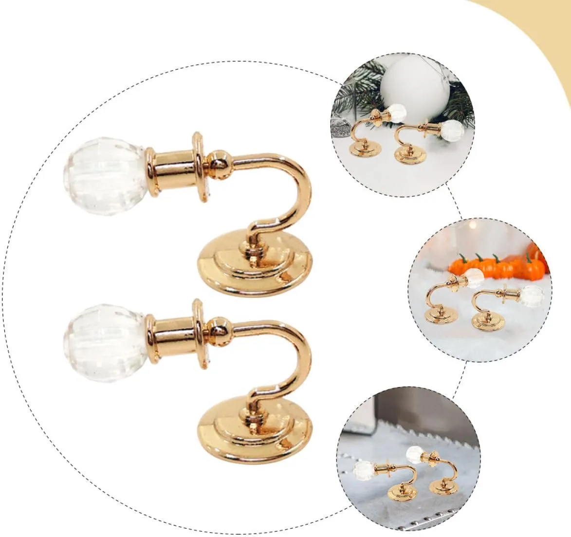 BESPORTBLE 1 Pair Dollhouse Lighting Ornament for Miniature Home Decor Compact Design for Warm Atmosphere Miniature Models