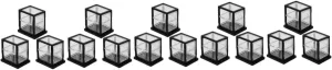 BESPORTBLE 4sets 3pcs Miniature Bakery Display Cabinet Double Layer Transparent Doll House Cupboard for Cake and Dessert Decoration Cute and Compact Dollhouse Bakery Model Showcase 3pcs*4