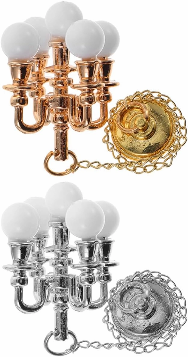 BESPORTBLE 4sets 2pcs Miniature Ceiling Lamp Decorative House Lamp for Dollhouse Mini Living Decor Safe and Design Present for Miniature 2pcs*4