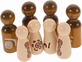 BESPORTBLE 8pcs Wooden Man Dollhouse Furniture Wooden Wood Peg Dolls Halloween Dolls Puppet Making Kit People Halloween Miniatures Peg People Puppet Making Kit for Wood