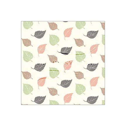 Birch Leaf Toss - Dollhouse Wallpaper