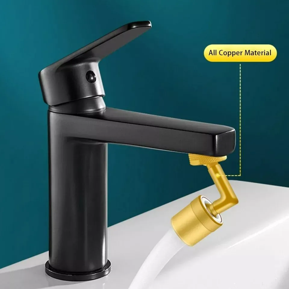 Black Flexible Faucet - 720° Bendable Kitchen Sink Tap Spray Head Tools