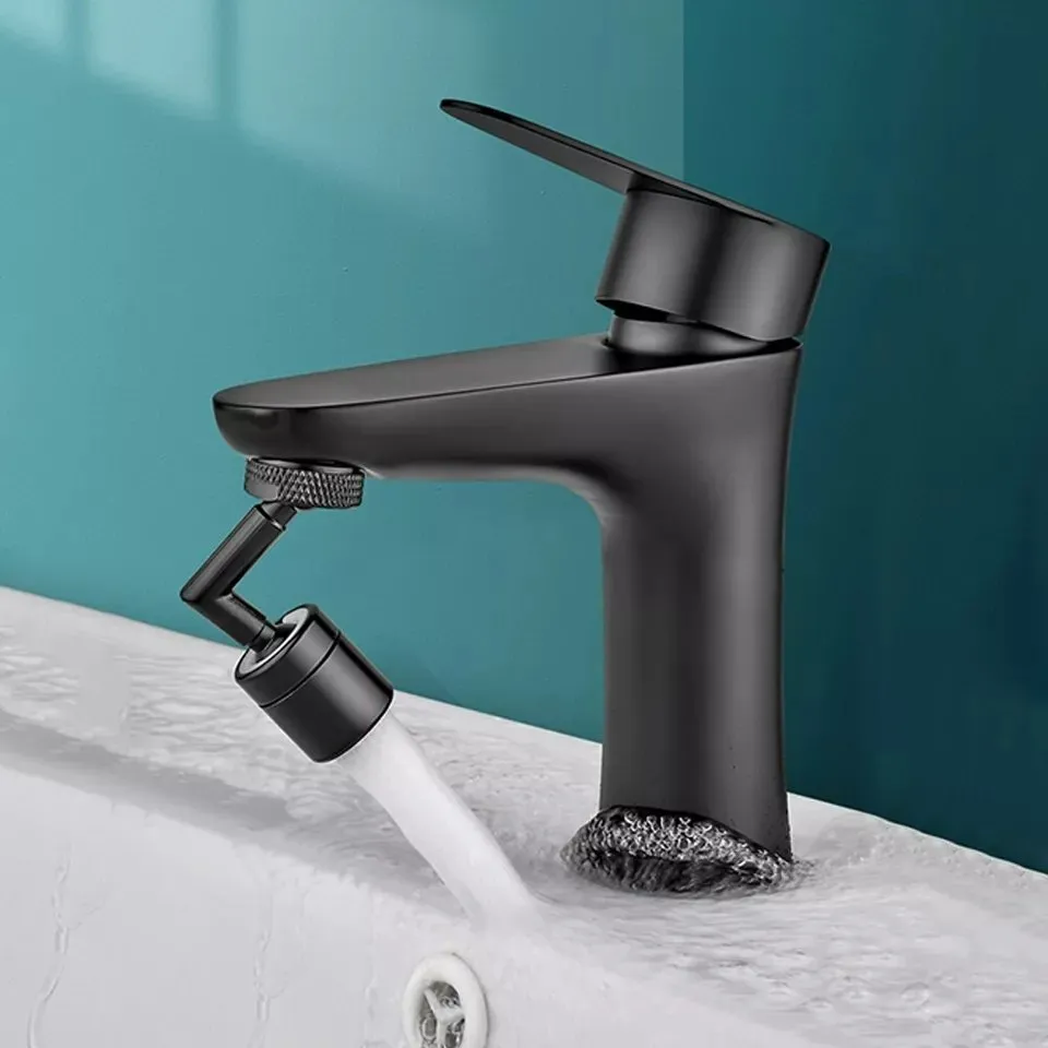 Black Flexible Faucet - 720° Bendable Kitchen Sink Tap Spray Head Tools